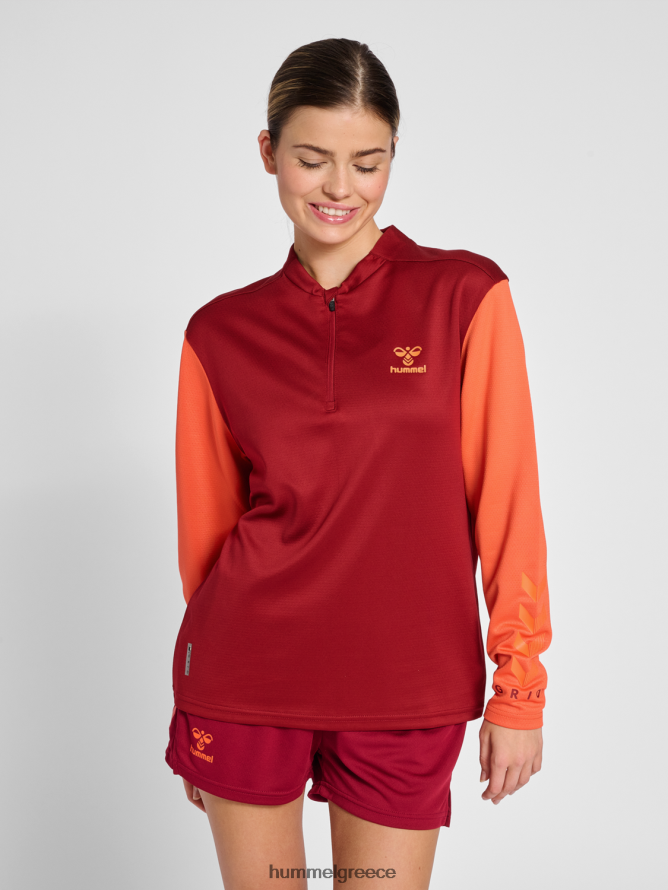 Hummel γυναίκες hmlongrid 1/2 zip poly sweat wo T20HHR2656 "Φούτερ με φερμουάρ"