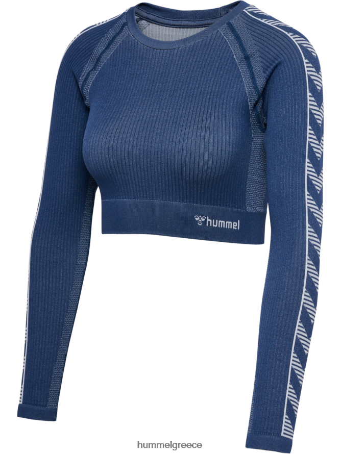 Hummel γυναίκες hmlmt blaze μπλουζάκι χωρίς ραφή l/s T20HHR2305 "cropped μακρυμάνικο μπλουζάκι"