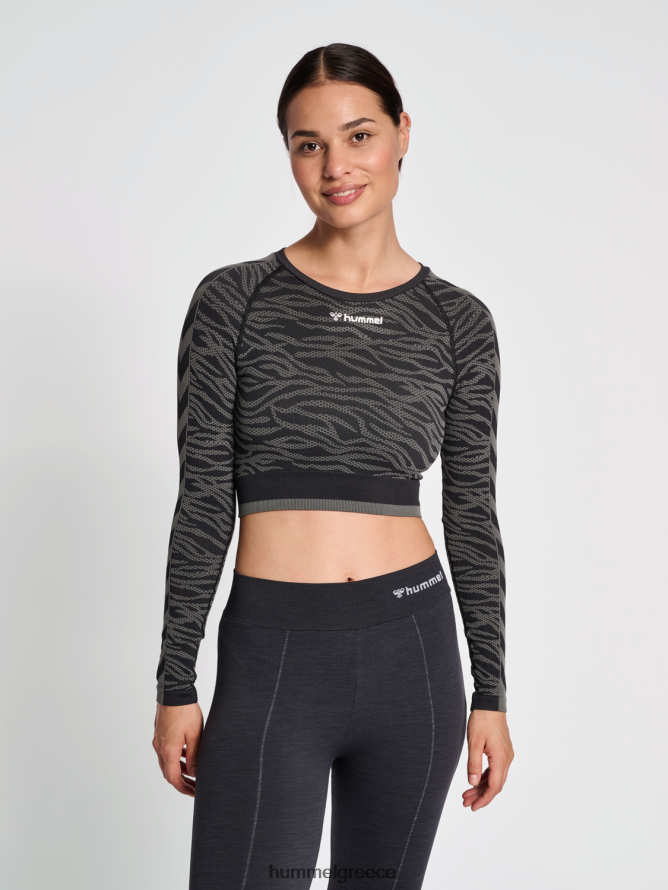 Hummel γυναίκες hmlmt saga χωρίς ραφή μπλουζάκι ls T20HHR2686 "cropped μακρυμάνικο μπλουζάκι"