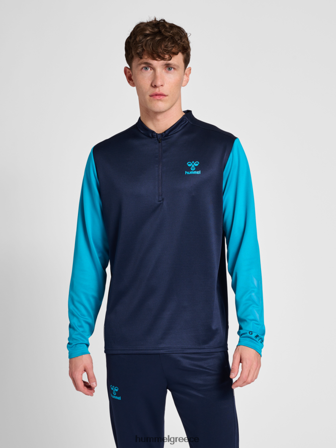 Hummel άνδρες hmlongrid 1/2 zip poly sweat T20HHR271 "Φούτερ με μισό φερμουάρ"
