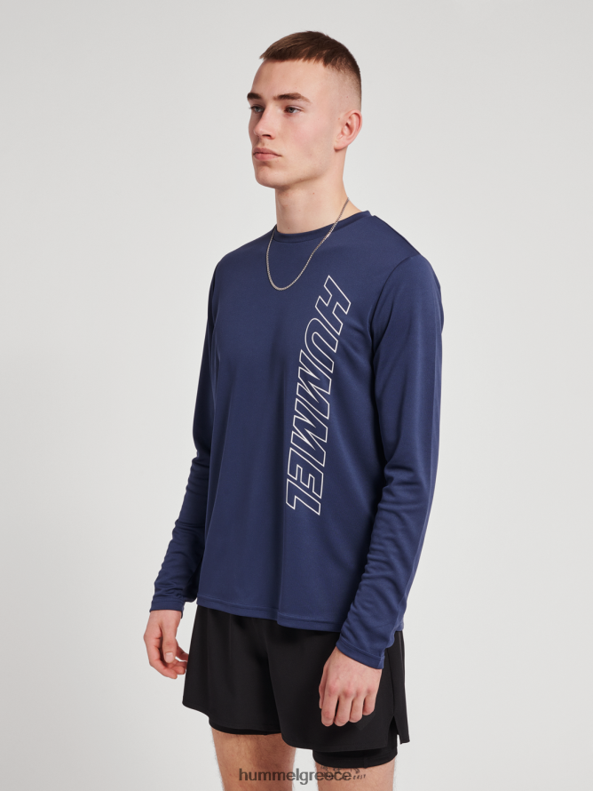 Hummel άνδρες hmlte μπλουζάκι τοπάζι l/s T20HHR654 "Μακρυμάνικο διχτυωτό μπλουζάκι"