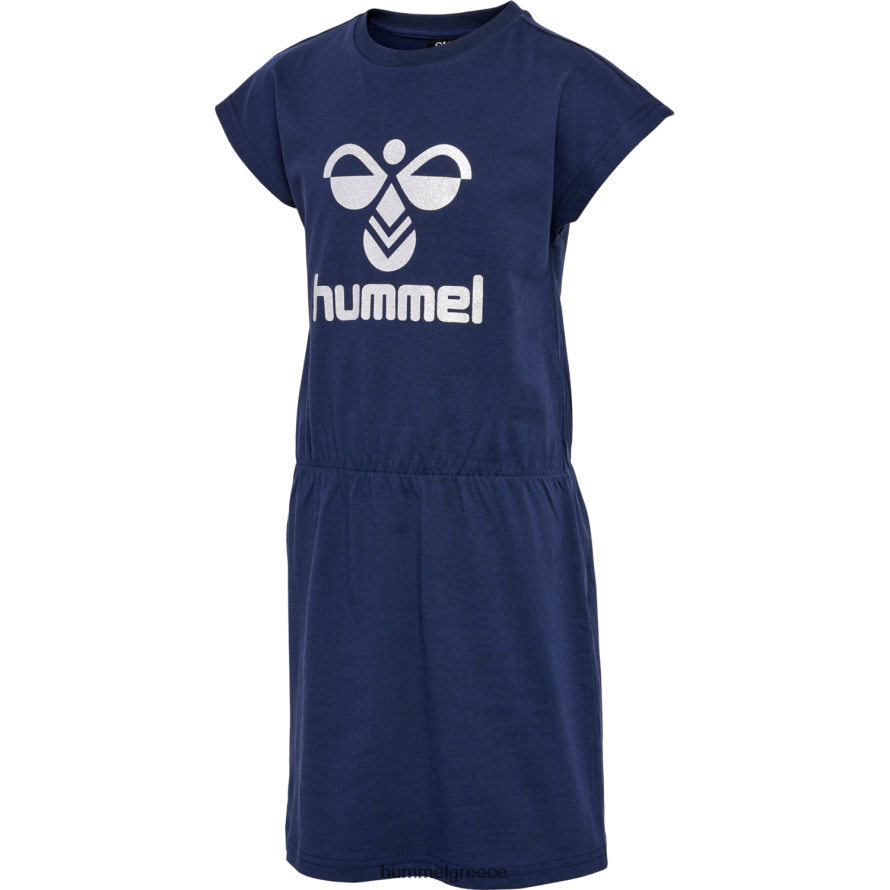 Hummel παιδιά hmlflowy φόρεμα s/s T20HHR5499 "βαμβακερό κοντομάνικο φόρεμα"